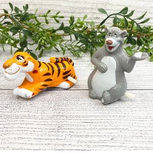 Vintage DISNEY Jungle Book kids meal happy meal wind up toys set. Tiger Bear